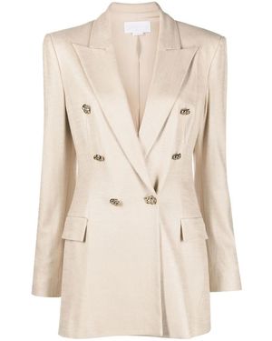 Genny Giacca Double-Breasted Blazer - Natural