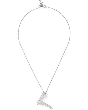 Raf Simons Collana Key On Hanger Piccola - Bianco