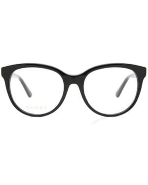 Gucci Occhiali Tondi Con Logo Gg - Nero