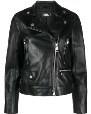 Karl Lagerfeld Veste De Motard À Paillettes K/ikonik - Noir