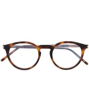 Saint Laurent 347 ラウンド眼鏡フレーム - ブラウン