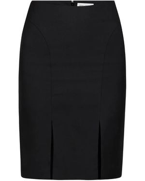Nina Ricci Slit Wool Mini Skirt - Black