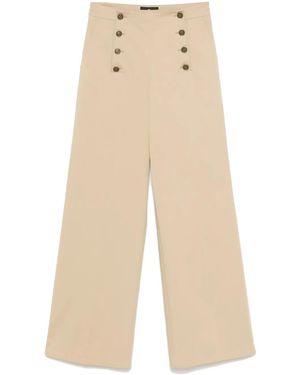Etro Panel Detail Trousers - Natural