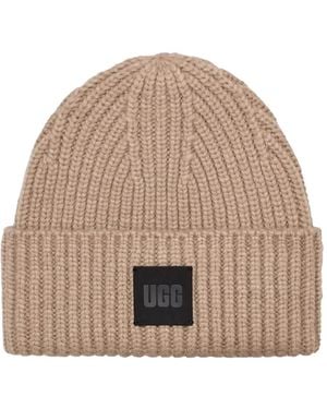 UGG Gorro de canalé con logo - Neutro