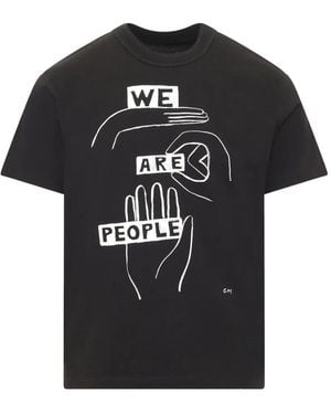 Sacai X Geoff Mcfetridge Graphic-Print T-Shirt - Black