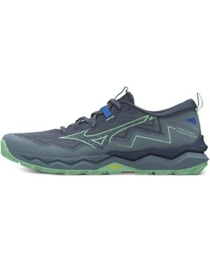 Mizuno Logo-Print Trainers - Blue