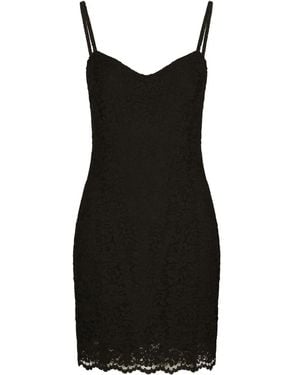 Dolce & Gabbana Kim Short Lace Dress - Black