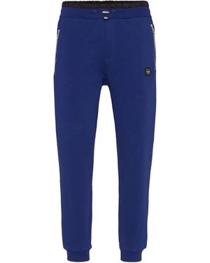 Philipp Plein パデッド トラックパンツ - ブルー