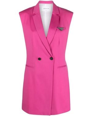 Fabiana Filippi Sleeveless Merino-Wool Blazer - Pink