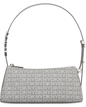 DKNY Logo-Plaque Tote Bag - Grey