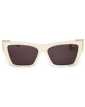 Palm Angels Plaque-Detail Sunglasses - White