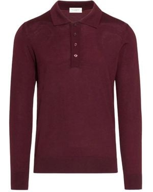 Paolo Pecora Gestricktes Poloshirt - Rot