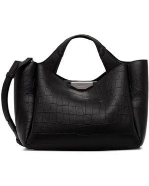 DKNY Tote Bag Mit Kroko-Optik - Schwarz