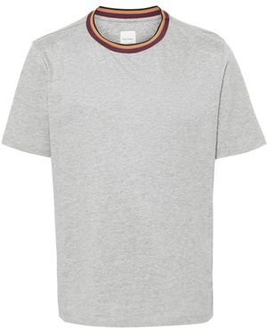 Paul Smith ストライプトリム Tシャツ - グレー