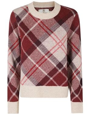 Barbour Stevie Tartan Wool Sweater - Pink