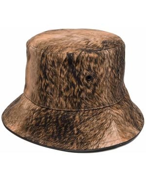 Burberry Cappello Bucket Con Stampa - Marrone
