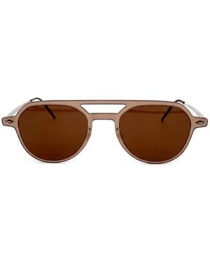 Lindberg Pilot-Frame Sunglasses - Brown