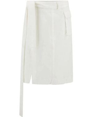 Ferragamo Wrap Midi Skirt - White