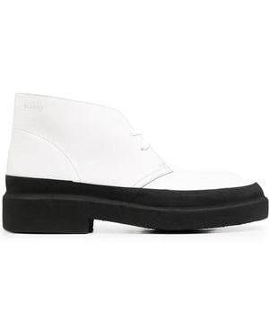 Clarks Two-Tone Desert Boots - White