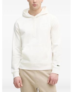 Lacoste Hoodie À Patch Logo - White