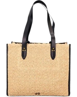 Jérôme Dreyfuss Medium Leon Woven Tote Bag - Natural