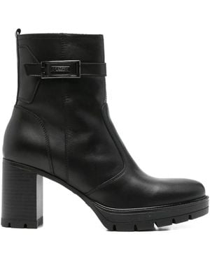 Nero Giardini Buckle-Strap Ankle Boots - Black