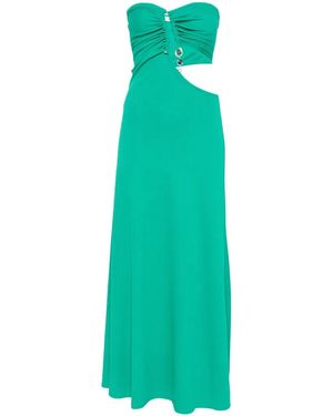 Christopher Esber Crystal-Pendant Strapless Maxi Dress - Green