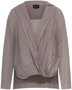 Giorgio Armani Pleated Twin Set - Grey