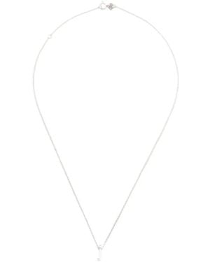 Le Gramme Collier À Pendentif À Design D'Initiale - White