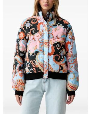 Never Fully Dressed Reversible Paisley-Print Puffer Jacket - Red