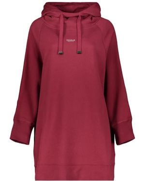 Dondup Longline Cotton Hoodie - Red