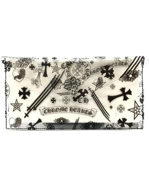 Chrome Hearts Logo-Print Clutch Bag - White