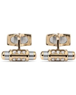 Officina Bernardi 18Kt Lumen Gelb- Und Weißgoldmanschettenknöpfe Mit Diamanten - Mettallic
