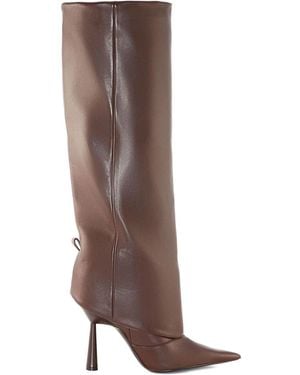 Gia Borghini 110mm Ros31 knee-high boots - Braun