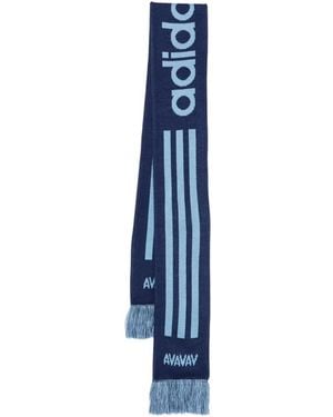 adidas X Avavav Fringed Knit Fan Scarf - Blue