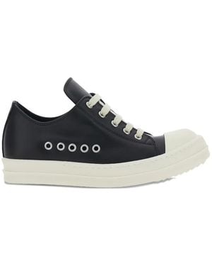 Rick Owens Eyelet Lace-Up Sneakers - White
