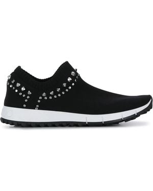 Jimmy Choo Verona Knit Stud Trainers - Black