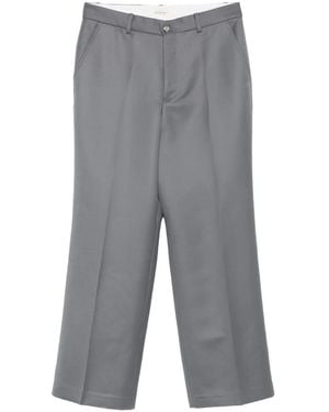 Second/Layer Pleated Wool Trousers - Grey