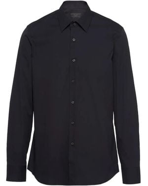 Prada Stretch-Cotton Shirt - Blue