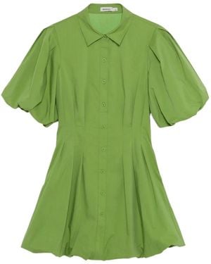 Jonathan Simkhai Cleo Balloon-Sleeve Mini Dress - Green