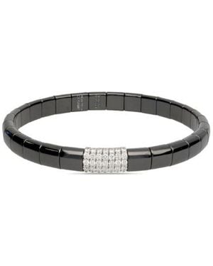 ’ROBERTO DEMEGLIO Ceramic Stretch Diamond Bracelet - Black