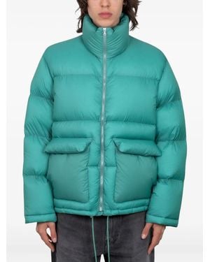 AURALEE Zip-Fastening Padded Jacket - Green