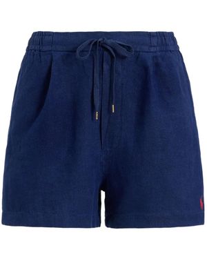 Polo Ralph Lauren Linen Drawstring Shorts - Blue