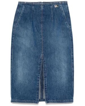 Elisabetta Franchi スリット スカート - ブルー