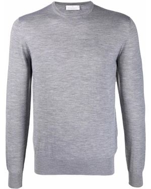 Bruno Manetti Crew-Neck Fine-Knit Jumper - Grey