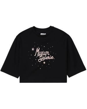 Musium Div. クロップド Tシャツ - ブラック