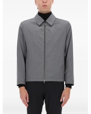 BOSS Zip-Up Virgin-Wool Jacket - Grey