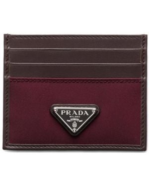Prada Speedrock Re-Nylon Card Holder - Purple