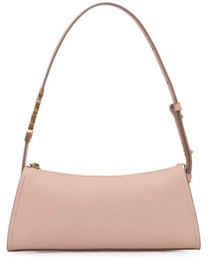 DKNY Logo-Plaque Adjustable-Strap Shoulder Bag - Pink