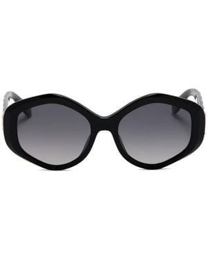 Tory Burch Geometric-Frame Sunglasses - Black